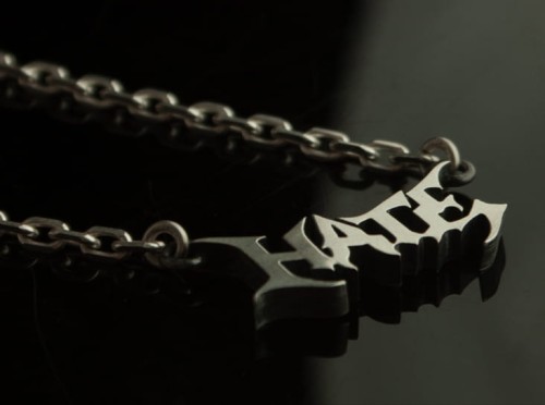HATE / SREBRO 925 / -  Naszyjnik z logiem zespołu HATE