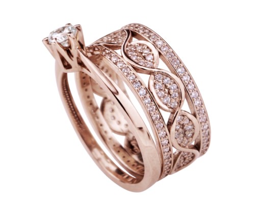 Rose gold  engagement  ring | TYVODAR