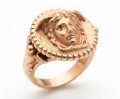 MEDUSA | Złoty pierścionek z głową meduzy i atlasami  | TYVODAR