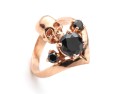 Black diamonds skull ring | Gold 14k  | TYVODAR 