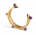 Amethyst Cuff bracelet | Gold Vermeil | TYVODAR
