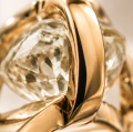 PIERŚCIONEK ZARĘCZYNOWY Z RUNAMI I DIAMENTEM HERKIMER | TYVODAR