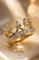 Diamond crown ring | Gold 14k | TYVODAR