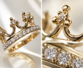 Diamond crown ring | Gold 14k | TYVODAR