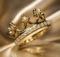 Złota korona wysadzana diamentami | Złoto 585 | Diamenty | TYVODAR 