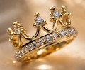 Złota korona wysadzana diamentami | Złoto 585 | Diamenty | TYVODAR 
