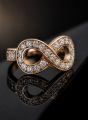 INFINITY Pierścionek wysadzany diamentami | TYVODAR
