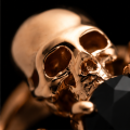 Black diamonds skull ring | Gold 14k  | TYVODAR 