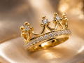 Złota korona wysadzana diamentami | Złoto 585 | Diamenty | TYVODAR 