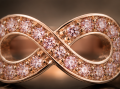 INFINITY | PIERŚCIONEK Z SYMBOLEM NIESKOŃCZONOŚCI WYSADZANY RÓŻOWYMI DIAMENTAMI | TYVODAR