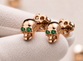 GOLD SKULL EARRINGS | GOLD 14K | TYVODAR