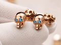 GOLD SKULL EARRINGS | GOLD 14K | TYVODAR