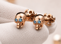 GOLD SKULL EARRINGS | GOLD 14K | TYVODAR