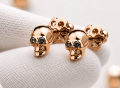 GOLD SKULL EARRINGS | GOLD 14K | TYVODAR