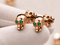 GOLD SKULL EARRINGS | GOLD 14K | TYVODAR