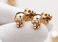 GOLD SKULL EARRINGS | GOLD 14K | TYVODAR