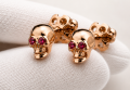 GOLD SKULL EARRINGS | GOLD 14K | TYVODAR