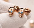 GOLD SKULL EARRINGS | GOLD 14K | TYVODAR