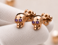 GOLD SKULL EARRINGS | GOLD 14K | TYVODAR