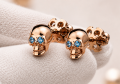 GOLD SKULL EARRINGS | GOLD 14K | TYVODAR