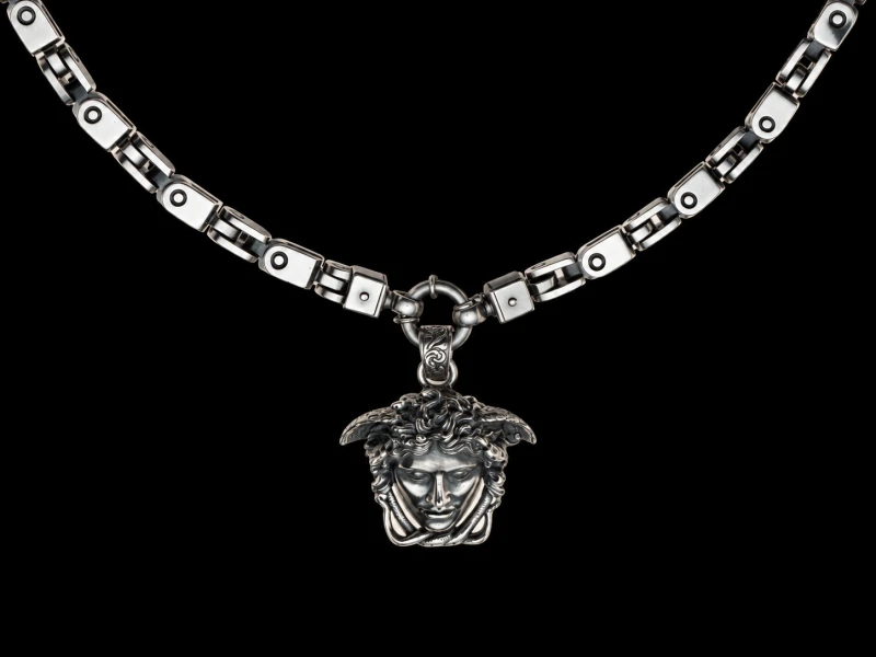 Biomechanical silver chain | MEDUSA PENDANT | TYVODAR