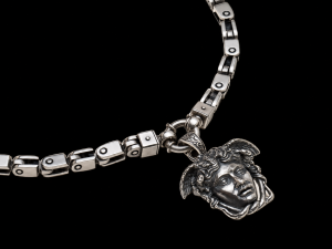 Biomechanical silver chain | MEDUSA PENDANT | TYVODAR