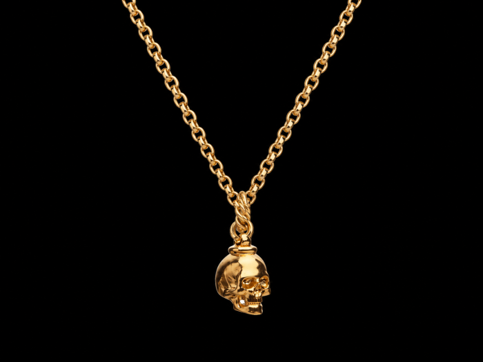 Gold skull necklace | Gold 14k | TYVODAR