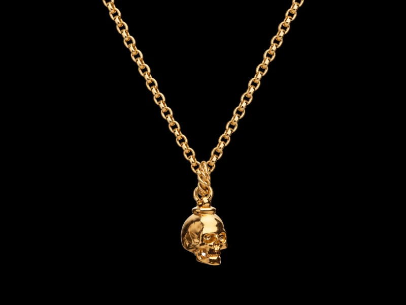 Gold skull necklace | Gold 14k | TYVODAR