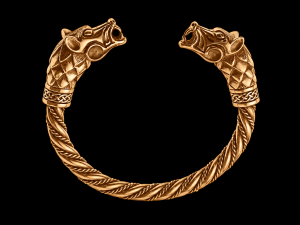 Viking wolf bracelet | GOLD VERMEIL | TYVODAR