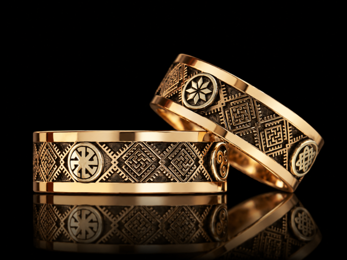 AUSEKLIS Slavic wedding rings | TYVODAR