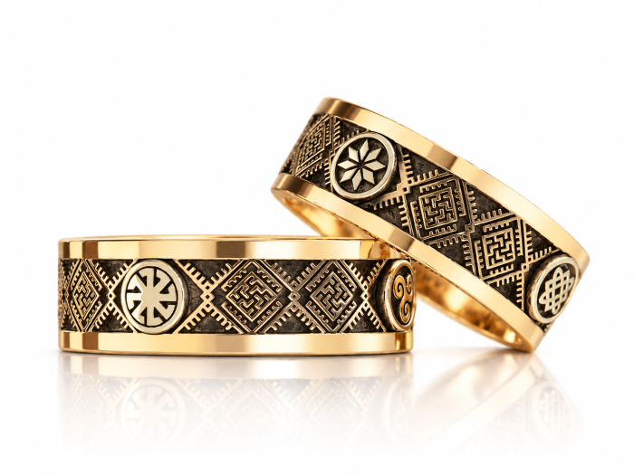 AUSEKLIS Slavic wedding rings | TYVODAR