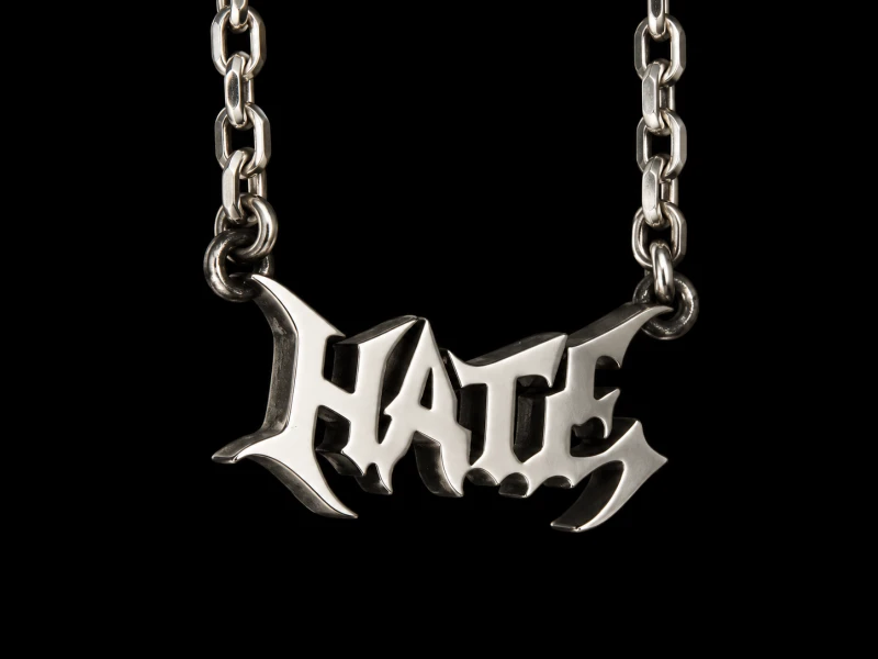 HATE / SREBRO 925 / - Naszyjnik z logiem zespołu HAT