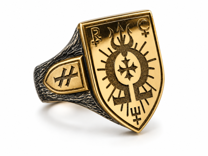 Złoto srebrny sygnet Omega | HATE