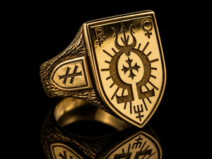 OMEGA Złoty sygnet ze złota | Złoto 14k | HATE