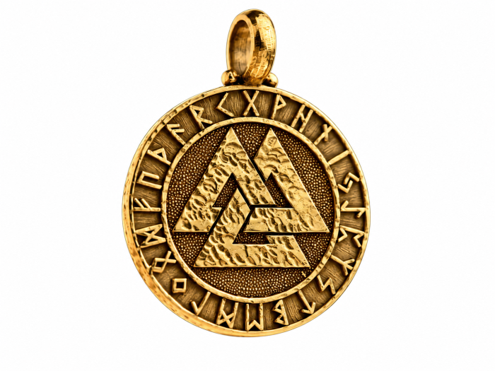 VALKNUT | Złoty nordycki wisiorek | TYVODAR