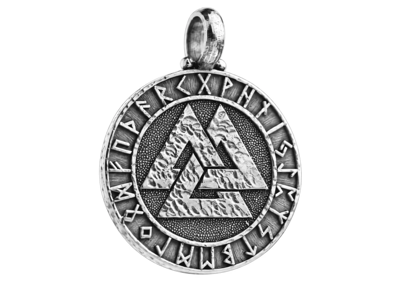 VALKNUT | Srebrny nordycki wisiorek | TYVODA