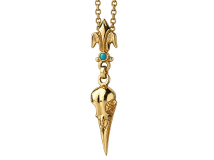 Gold crow necklace | Silver 925 | 14k gold plated | TYVODAR