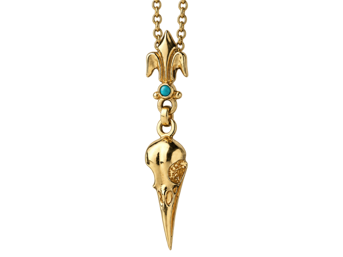 Gold crow necklace | Silver 925 | 14k gold plated | TYVODAR