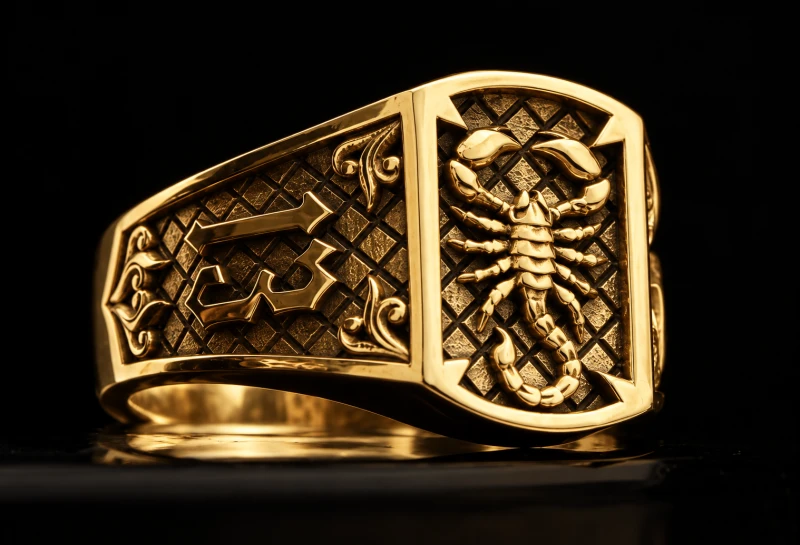 Argentum Scorpius | Scorpion Signet Ring | Gold 14k | TYVODAR