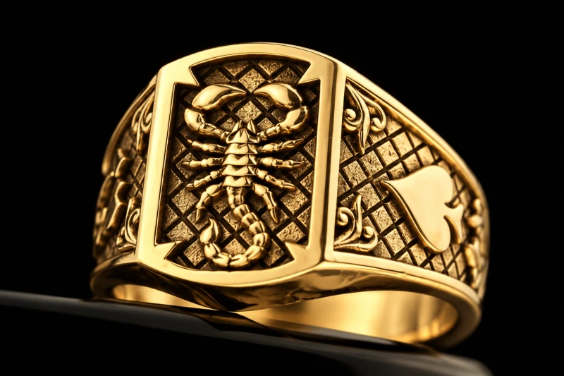 Argentum Scorpius | Scorpion Signet Ring | Gold 14k | TYVODAR