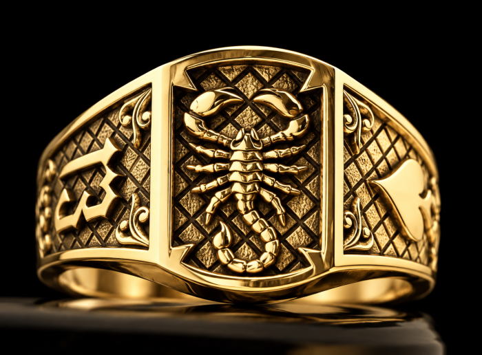 Argentum Scorpius | Scorpion Signet Ring | Gold 14k | TYVODAR