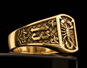 Argentum Scorpius | Scorpion Signet Ring | Gold 14k | TYVODAR