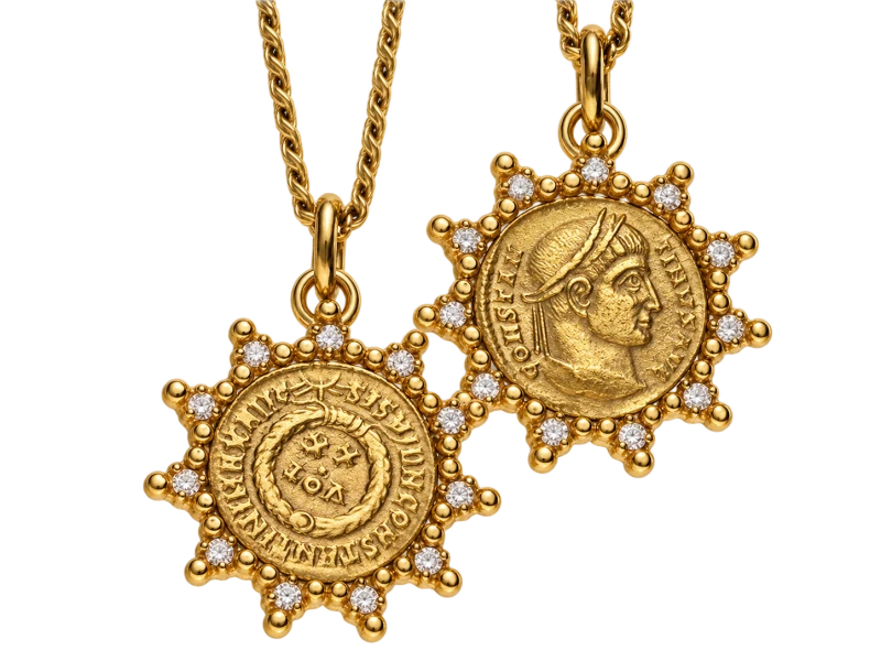 Gold coin necklace | TYVODAR