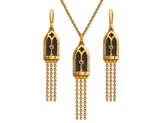 Gold gothic jewelry | TYVODAR
