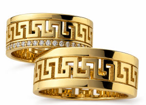 Greek wedding band set | Gold 14k | TYVODAR