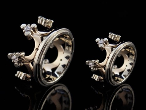 OBRĄCZKI KORONY Z RÓŻOWEGO ZŁOTA | TYVODAR