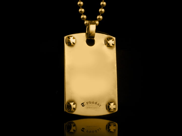 Nieśmiertelnik | SREBRO 925 POKRYTE ZŁOTEM 585 | TYVODAR