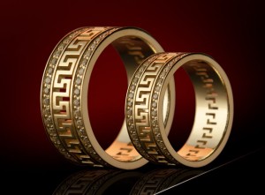 GREEK WEDDING BAND SET | GOLD 14K | 200 DIAMONDS | TYVODAR®‎.jpg