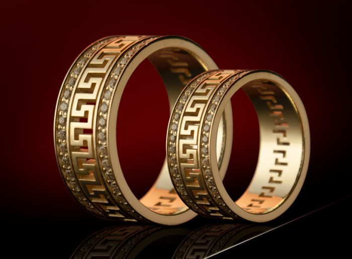 GREEK WEDDING BAND SET | GOLD 14K | 200 DIAMONDS | TYVODAR®‎.jpg