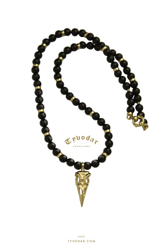 GOLD CROW NECKLACE | TYVODAR 77777.jpg